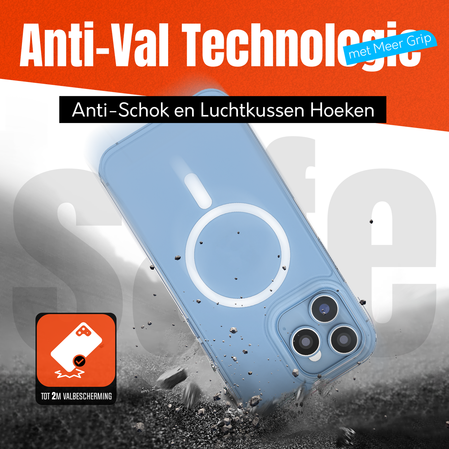 My Case Transparant MagSafe Hoesje voor iPhone 13 Pro Max – Slank, Sterk & MagSafe-Klaar