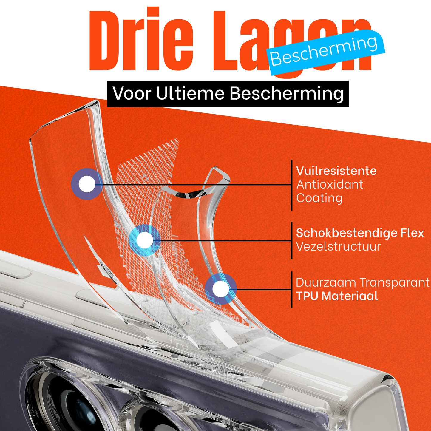 My Case Transparante Hoes voor Samsung Galaxy S24 Ultra – Langdurig Helder