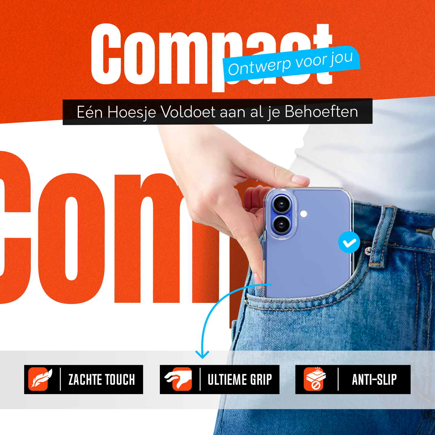 My Case Combo: Transparante Hoes met 2 Screenprotectors voor iPhone 16 plus – Extra Veiligheid