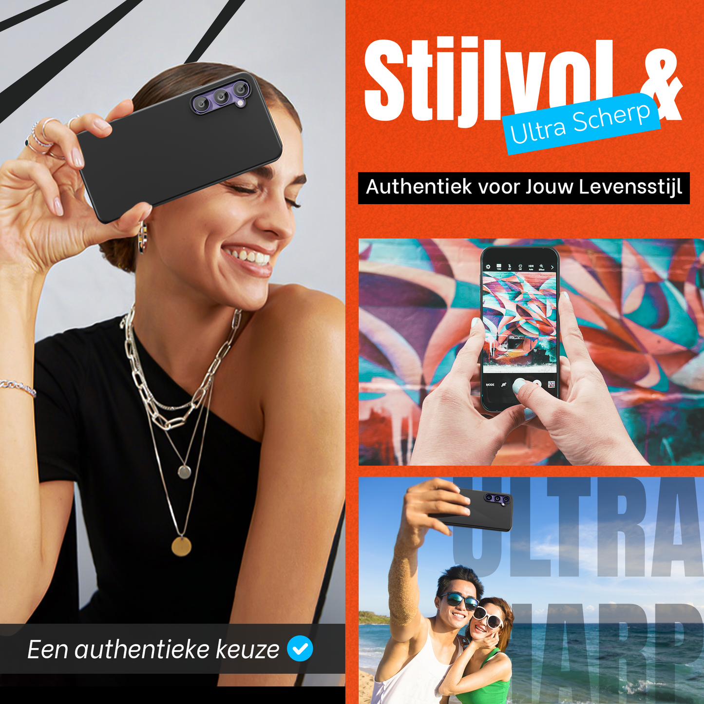My Case Combo: Zwarte Siliconen Hoes met 2 Screenprotectors voor Samsung Galaxy S23 Plus – Extra Veiligheid