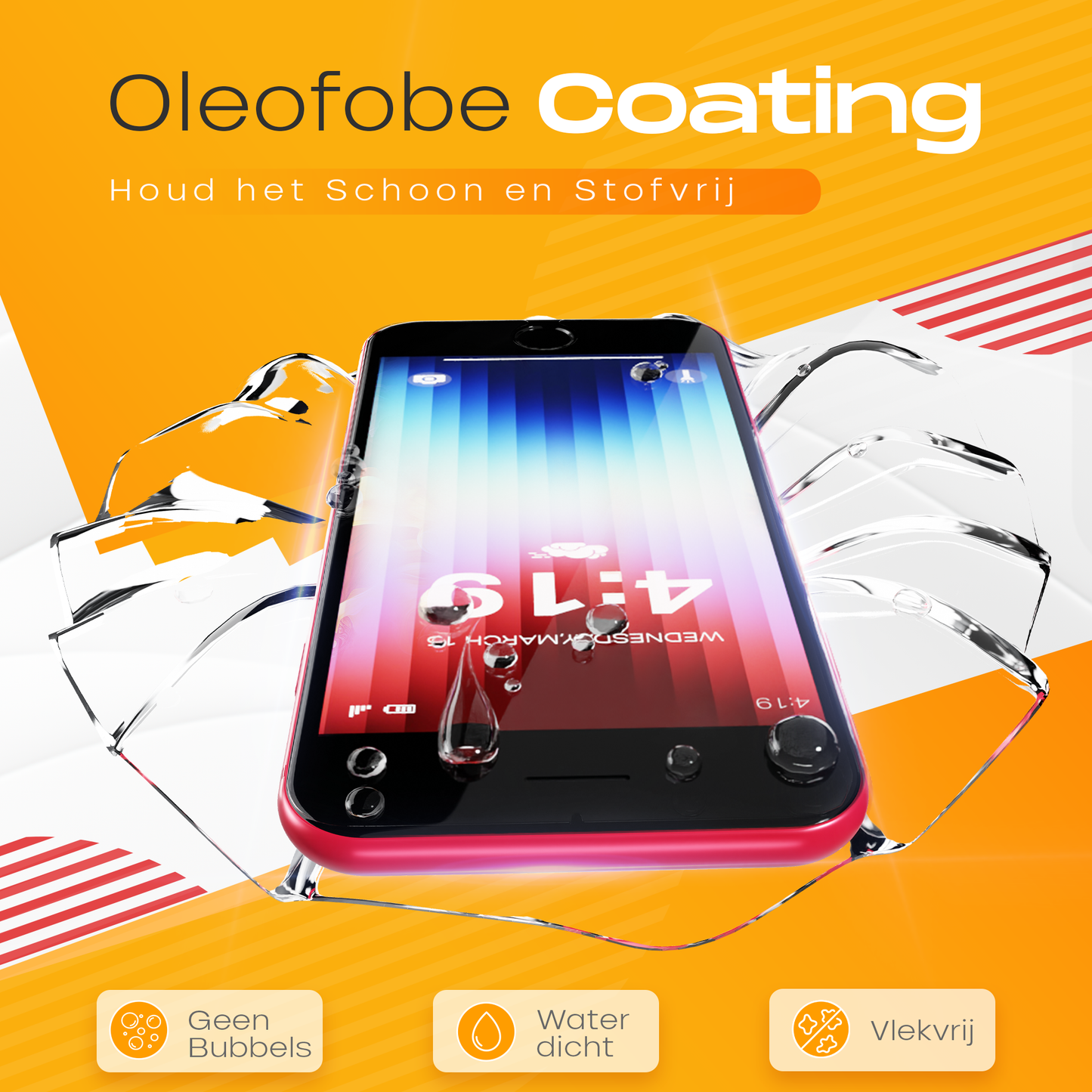 Solutionss4 Screenprotector voor iPhone SE 2022 – Case Vriendelijk