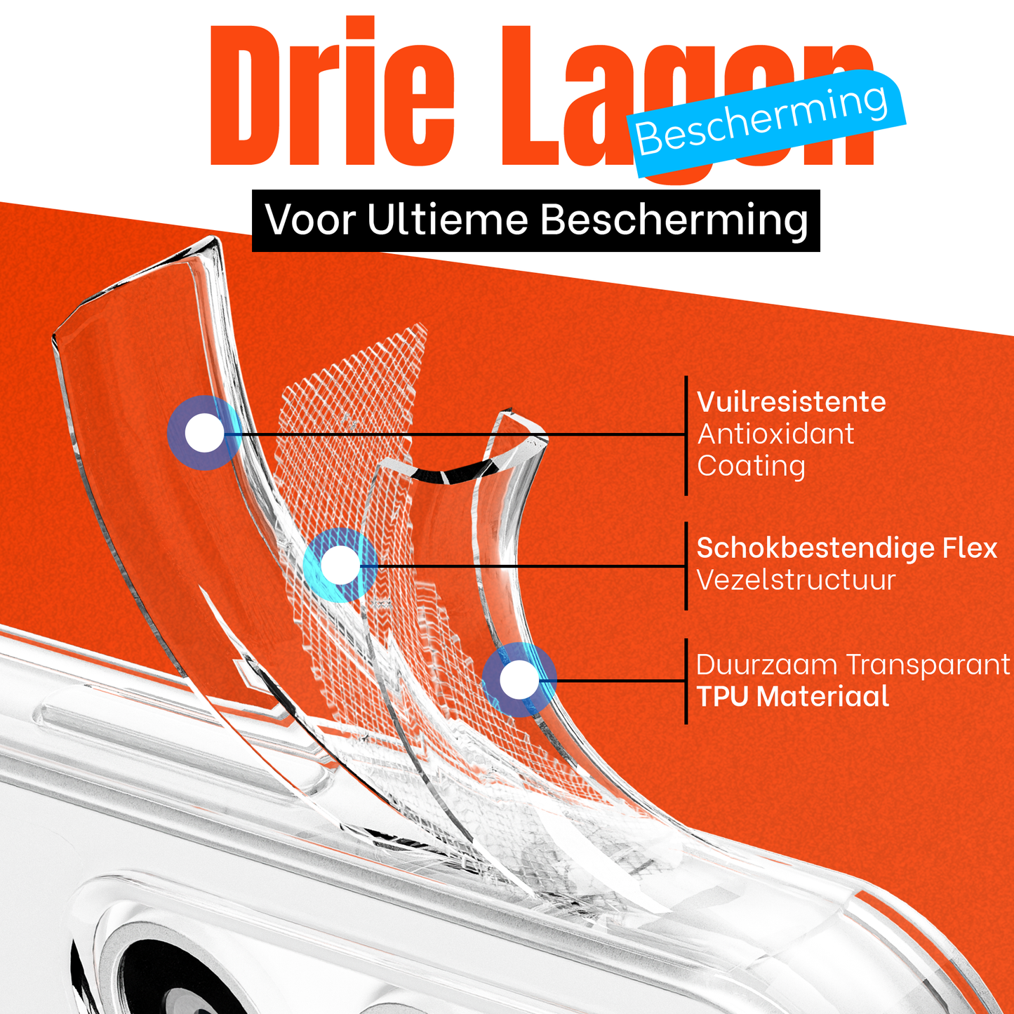 My Case Transparante Hoes voor Samsung Galaxy S24 FE – Langdurig Helder