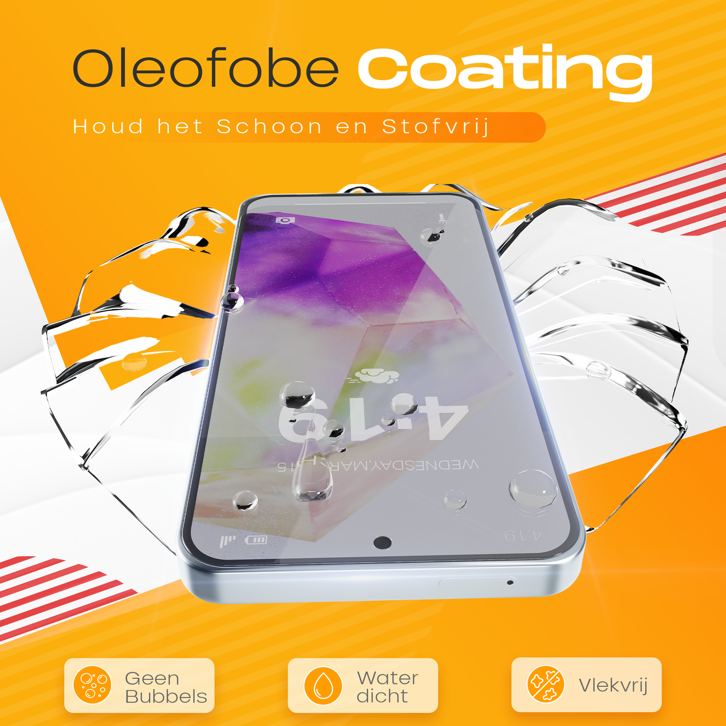 Solutionss4 Screenprotector voor Samsung Galaxy A35 – Case Vriendelijk