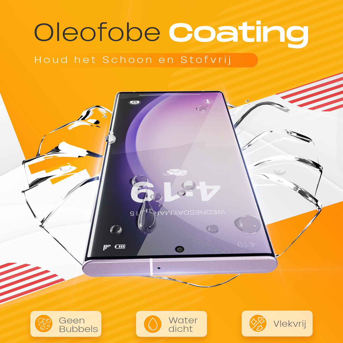 Solutionss4 Screenprotector voor Samsung Galaxy S23 Ultra  – Case Vriendelijk