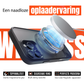 My Case - Hoesje geschikt voor iPhone 16 Pro Max MagSafe - Zwart - Draadloos Opladen - Standaard - Soepele Metalen Knoppen