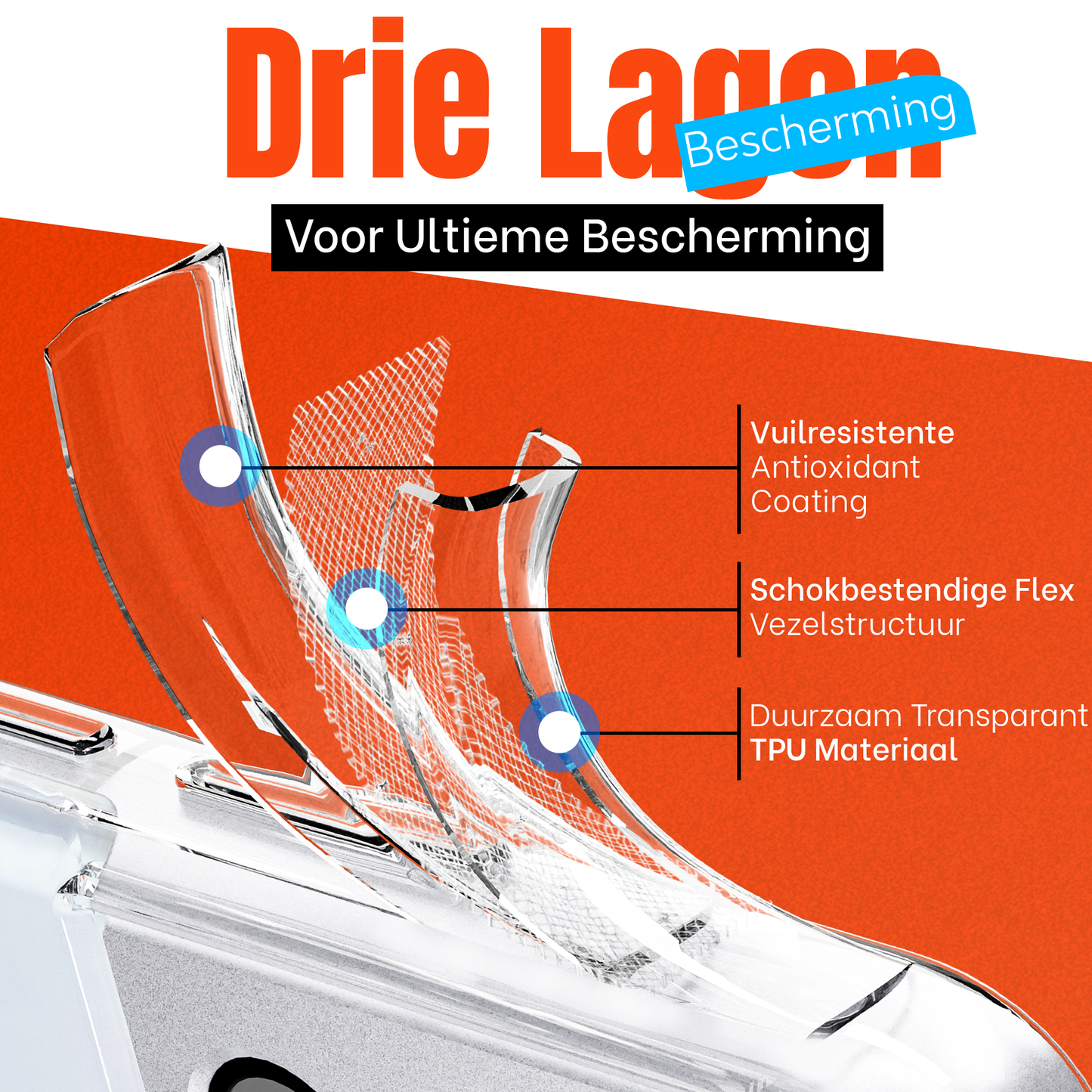 My Case Transparante Hoes voor Samsung Galaxy S21 Ultra – Langdurig Helder