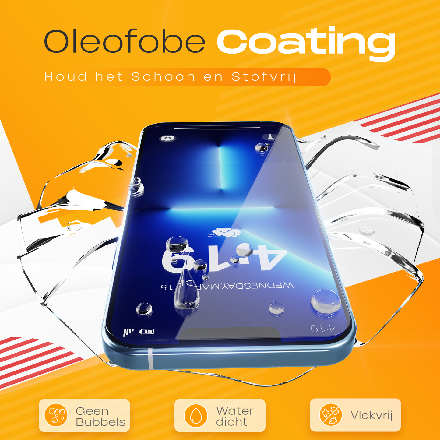 Solutionss4 Screenprotector voor iPhone 13 Pro Max – Case Vriendelijk