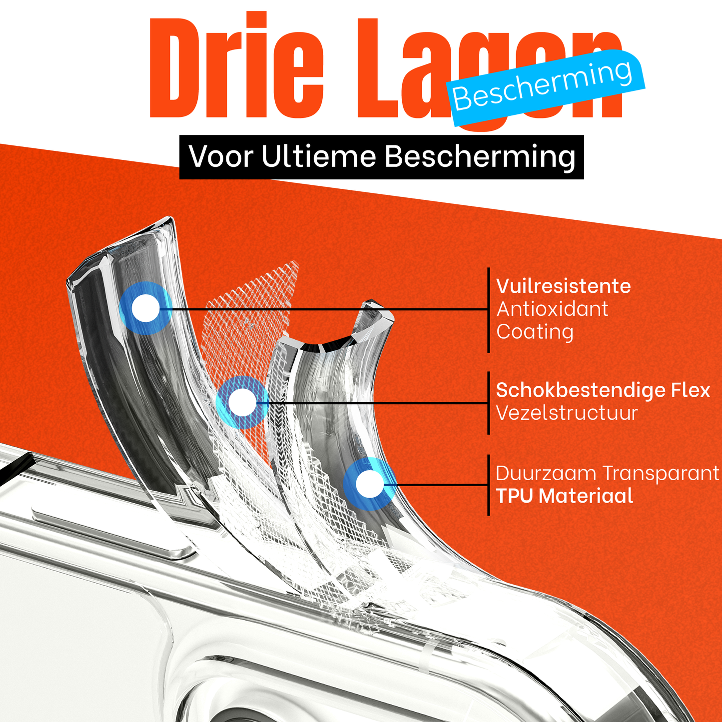 My Case Transparante Hoes voor iPhone 12 Pro Max – Niet Vergelend & Langdurig Helder