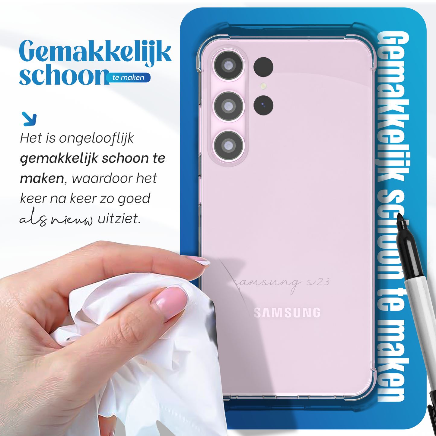 iTech Bumper Hoesje voor Samsung Galaxy S23 Ultra – Slank, Schokbestendig & Beschermend