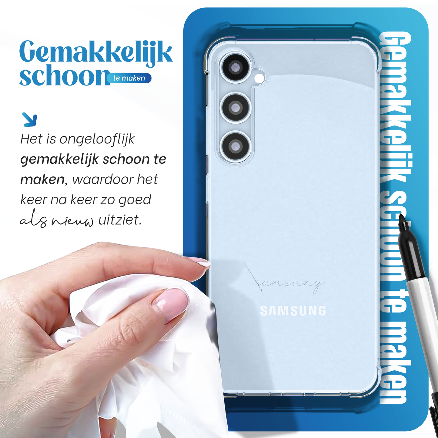 iTech Bumper Hoesje voor Samsung Galaxy A55 – Slank, Schokbestendig & Beschermend