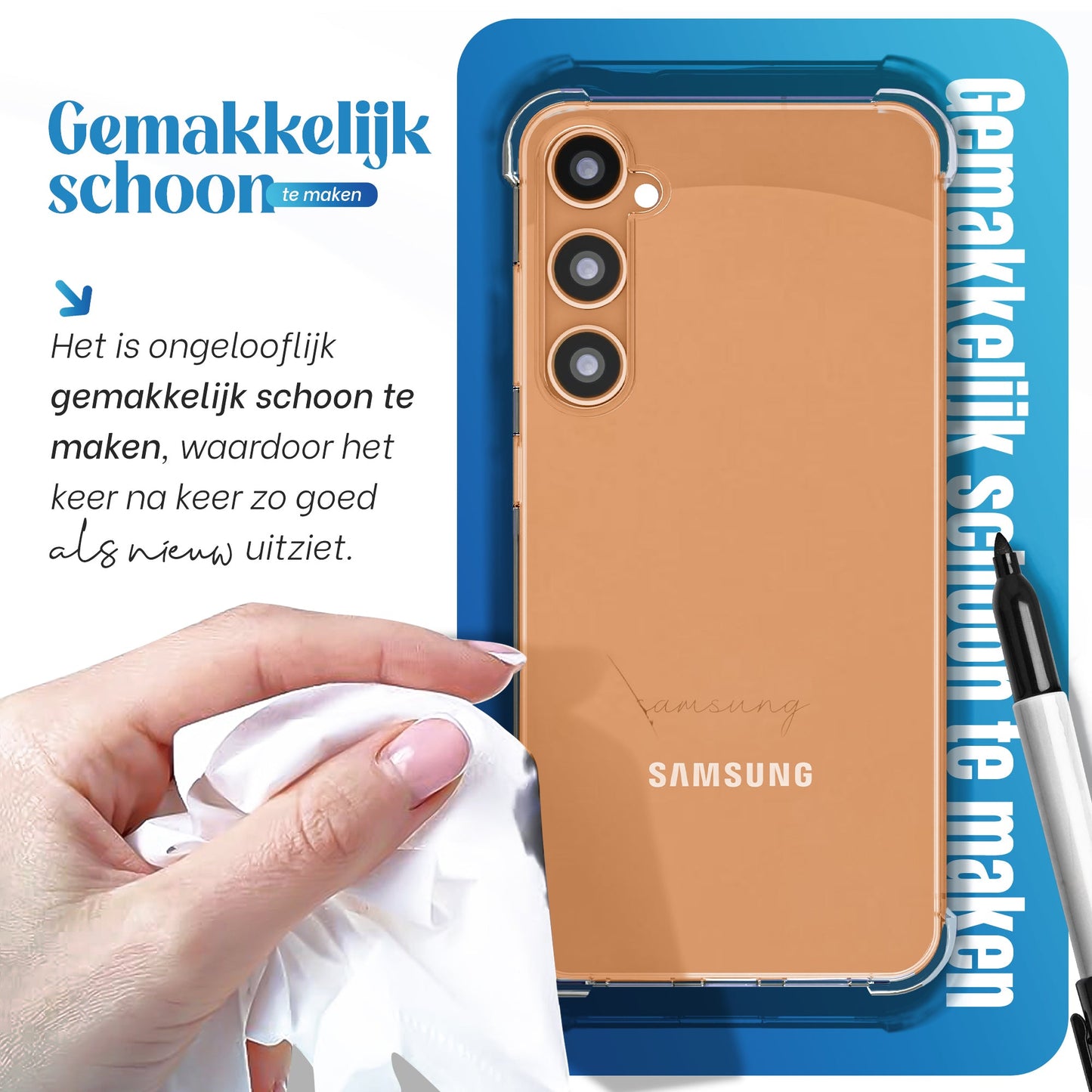 iTech Bumper Hoesje voor Samsung Galaxy S24/S25 – Slank, Schokbestendig & Beschermend
