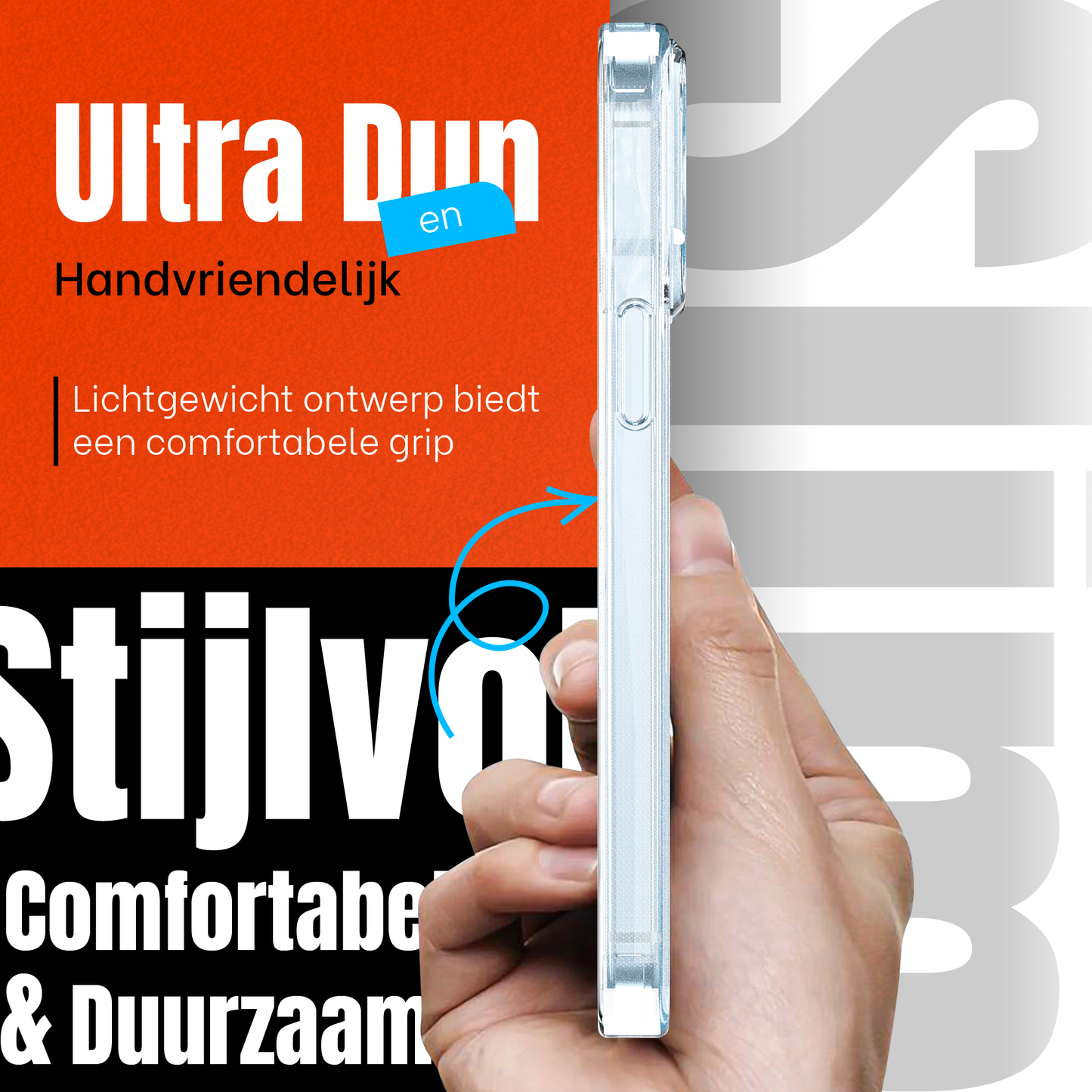 My Case Transparante Hoes voor iPhone 15 Plus – Langdurig Helder