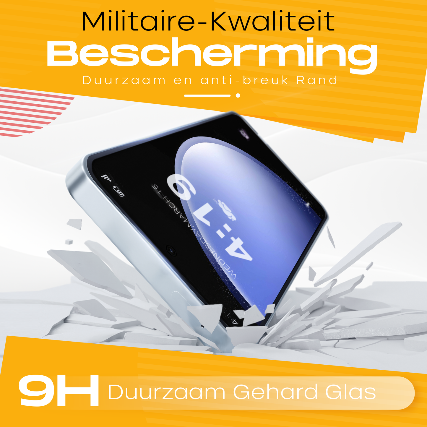 Solutionss4 Screenprotector voor Samsung Galaxy S23 FE – Case Vriendelijk