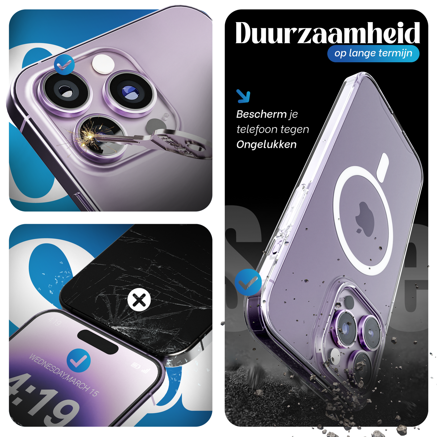 iTech COMBO voor iPhone 14 Pro Max – Complete 4-in-1 Bescherming