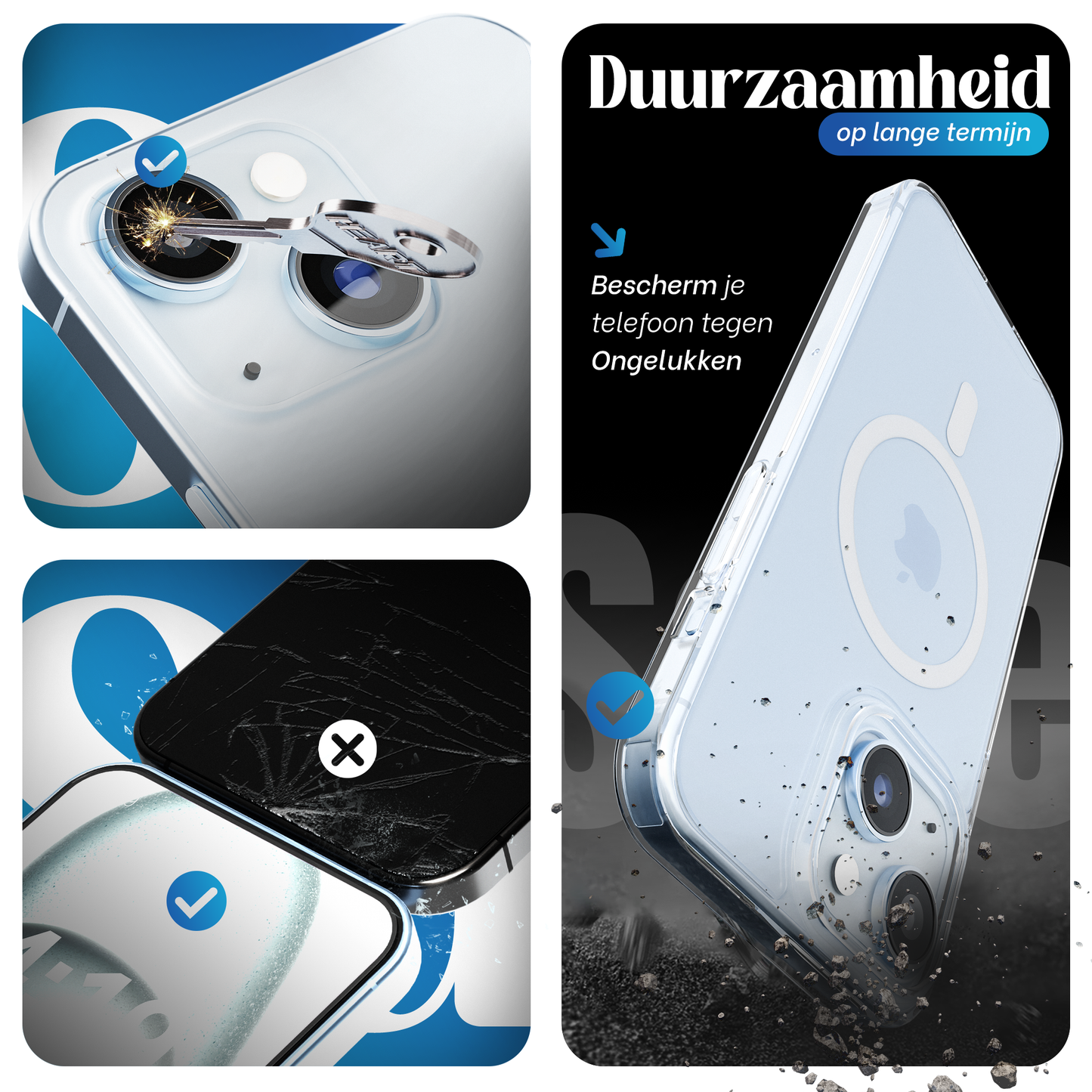 iTech COMBO voor iPhone 15 Plus – Complete 4-in-1 Bescherming