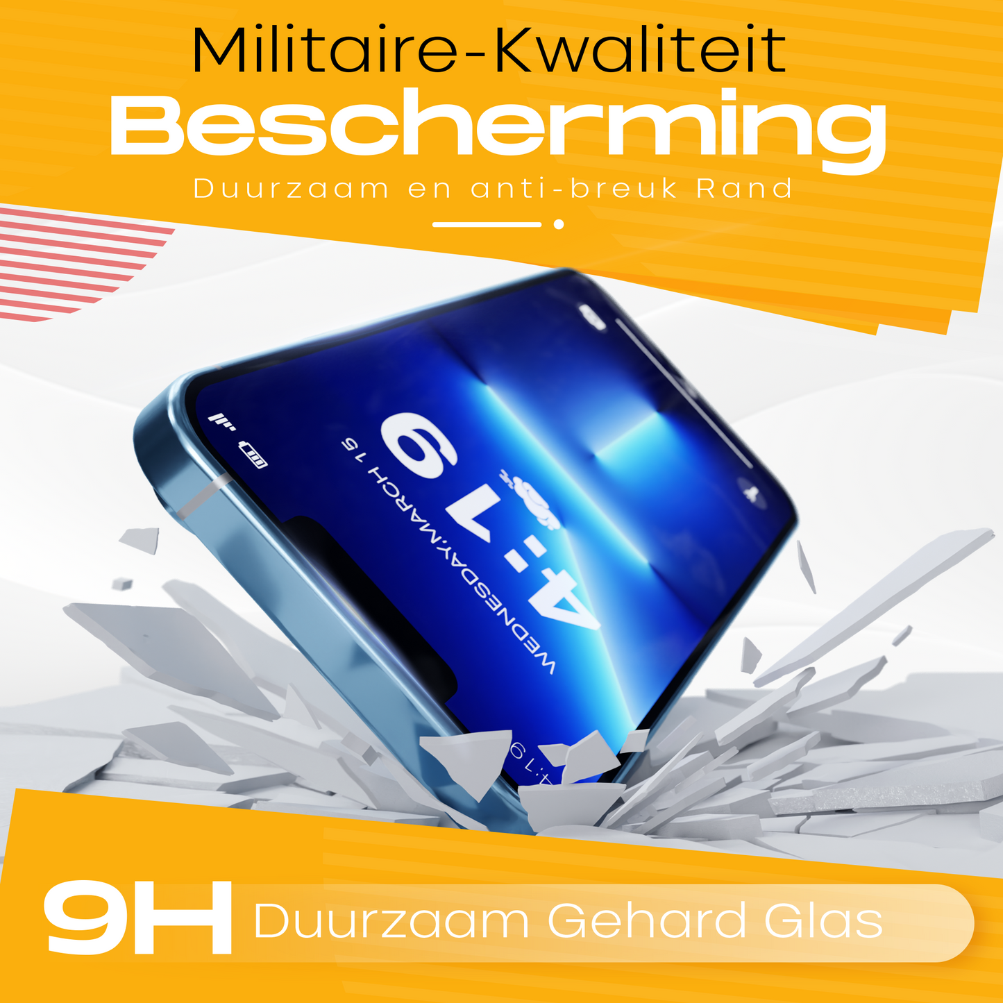 Solutionss4 Screenprotector voor iPhone 13 Pro Max – Case Vriendelijk