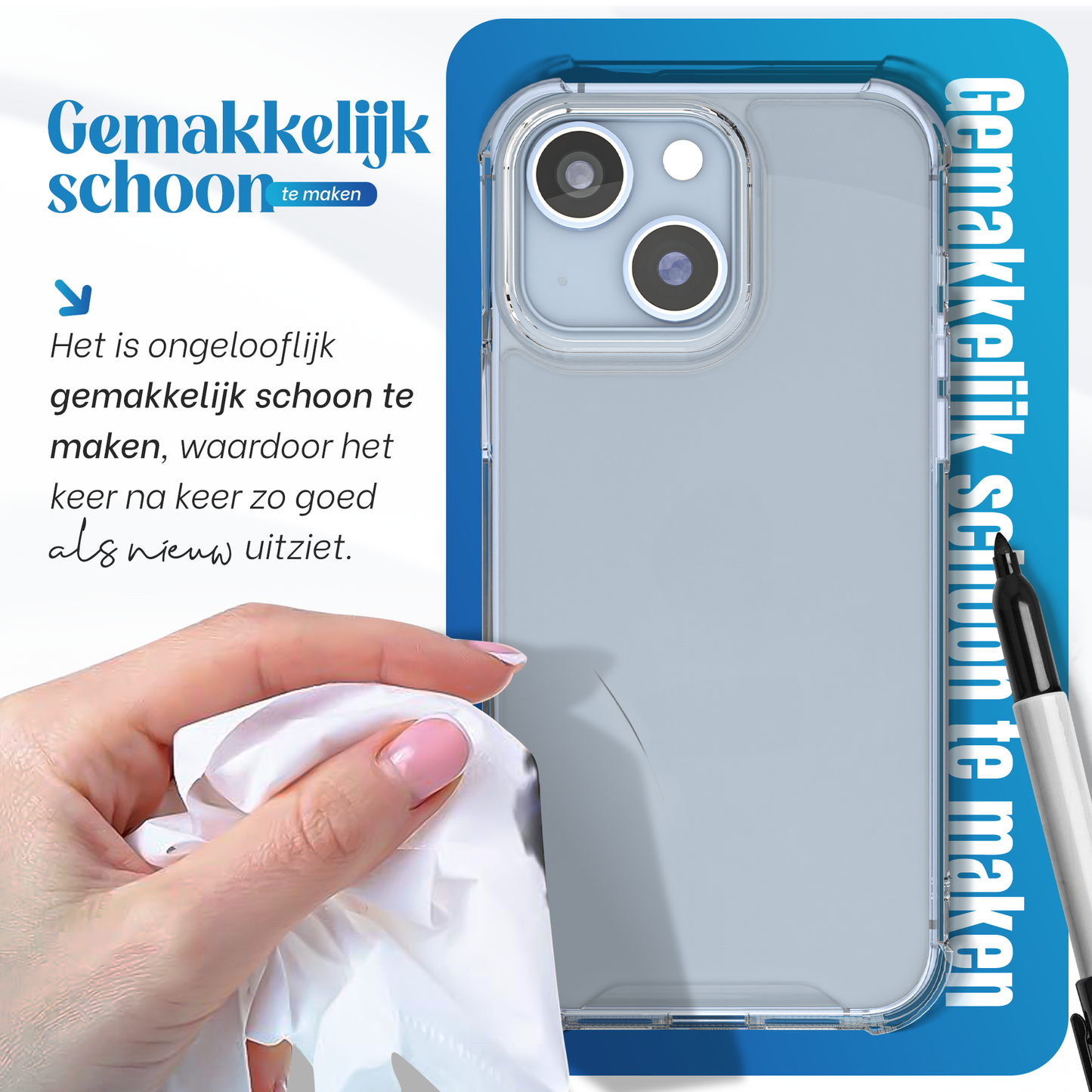 iTech Bumper Hoesje voor iPhone 15 plus – Slank, Schokbestendig & Beschermend