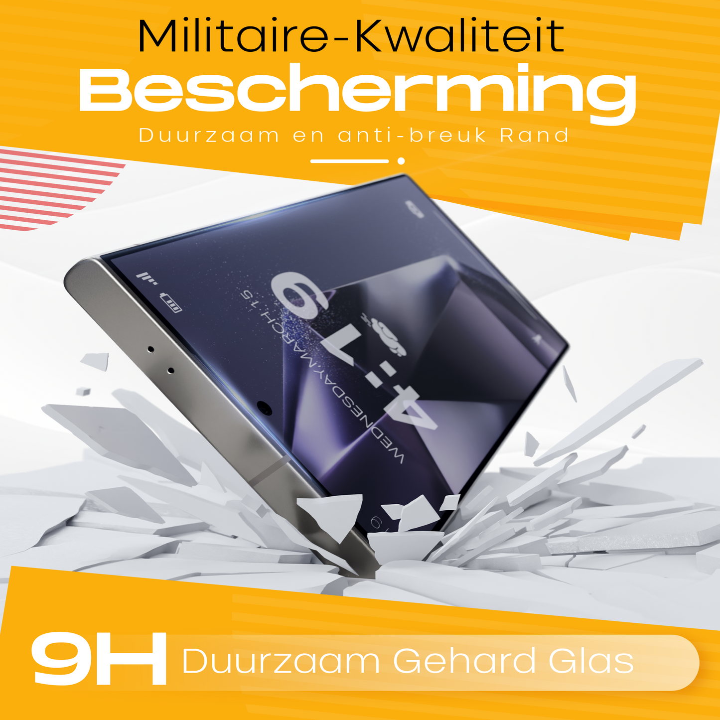 Solutionss4 Screenprotector voor Samsung Galaxy S24 Ultra – Case Vriendelijk