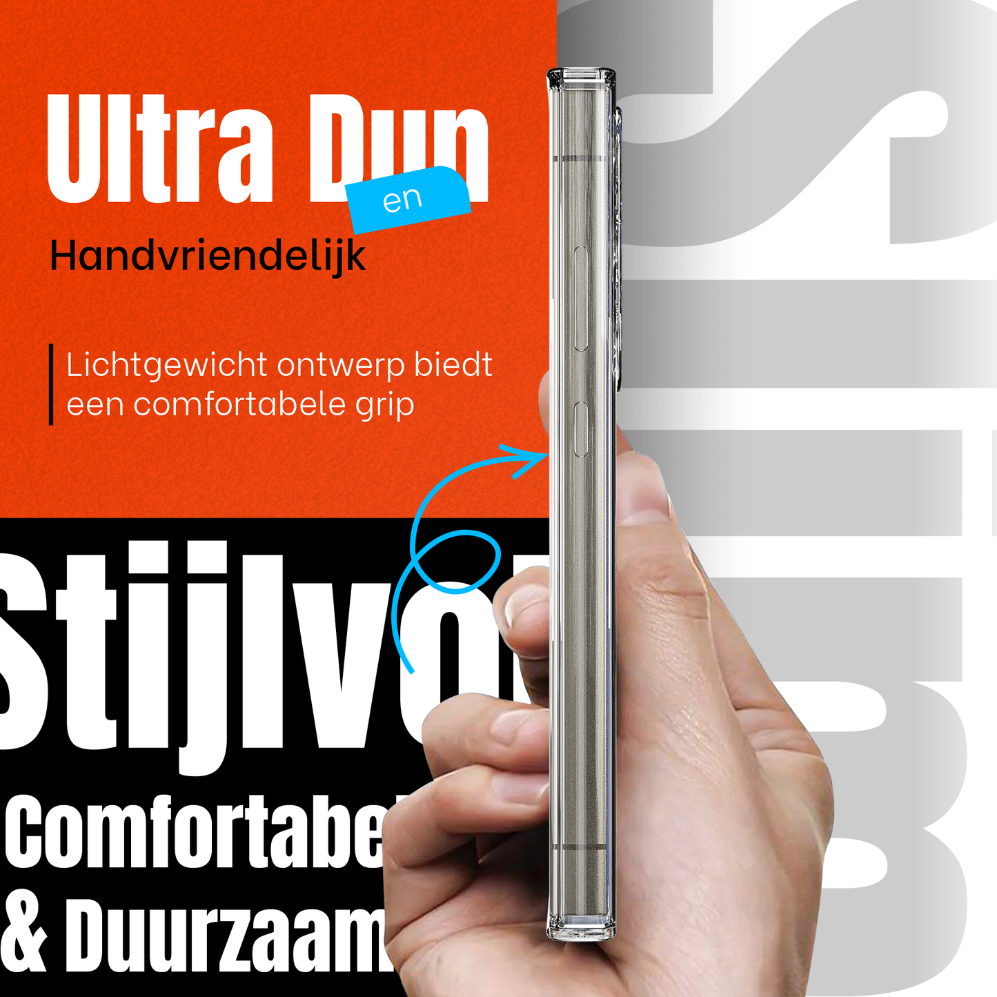 My Case Transparante Hoes voor Samsung Galaxy S24 Ultra – Langdurig Helder