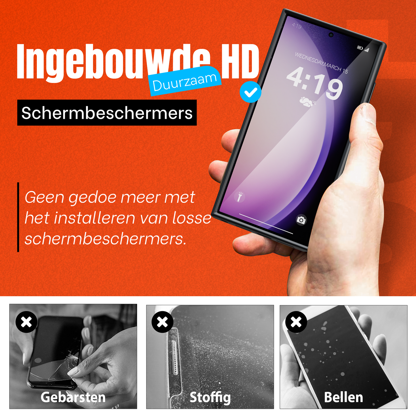My Case Combo: Zwarte Siliconen Hoes met 2 Screenprotectors voor Samsung Galaxy S23 Ultra – Extra Veiligheid