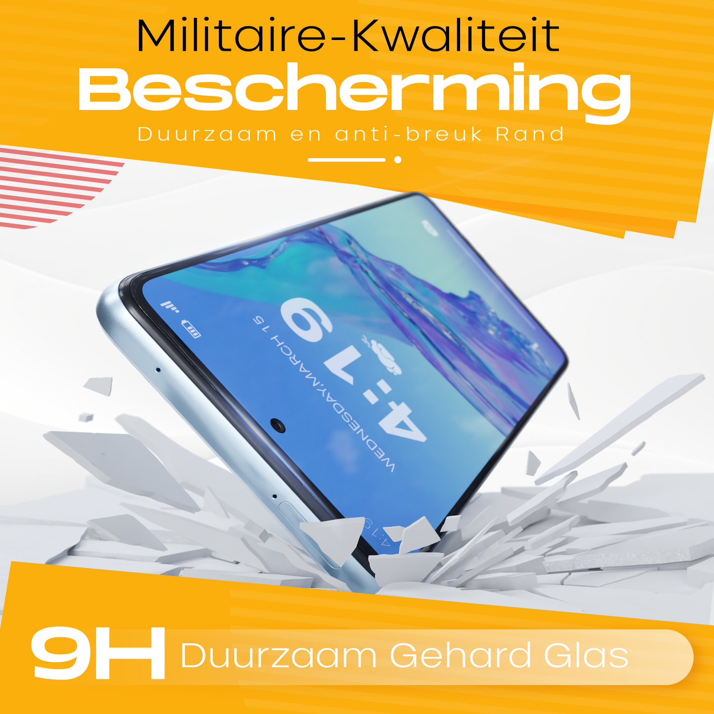 Solutionss4 Screenprotector voor Samsung Galaxy A53 – Case Vriendelijk
