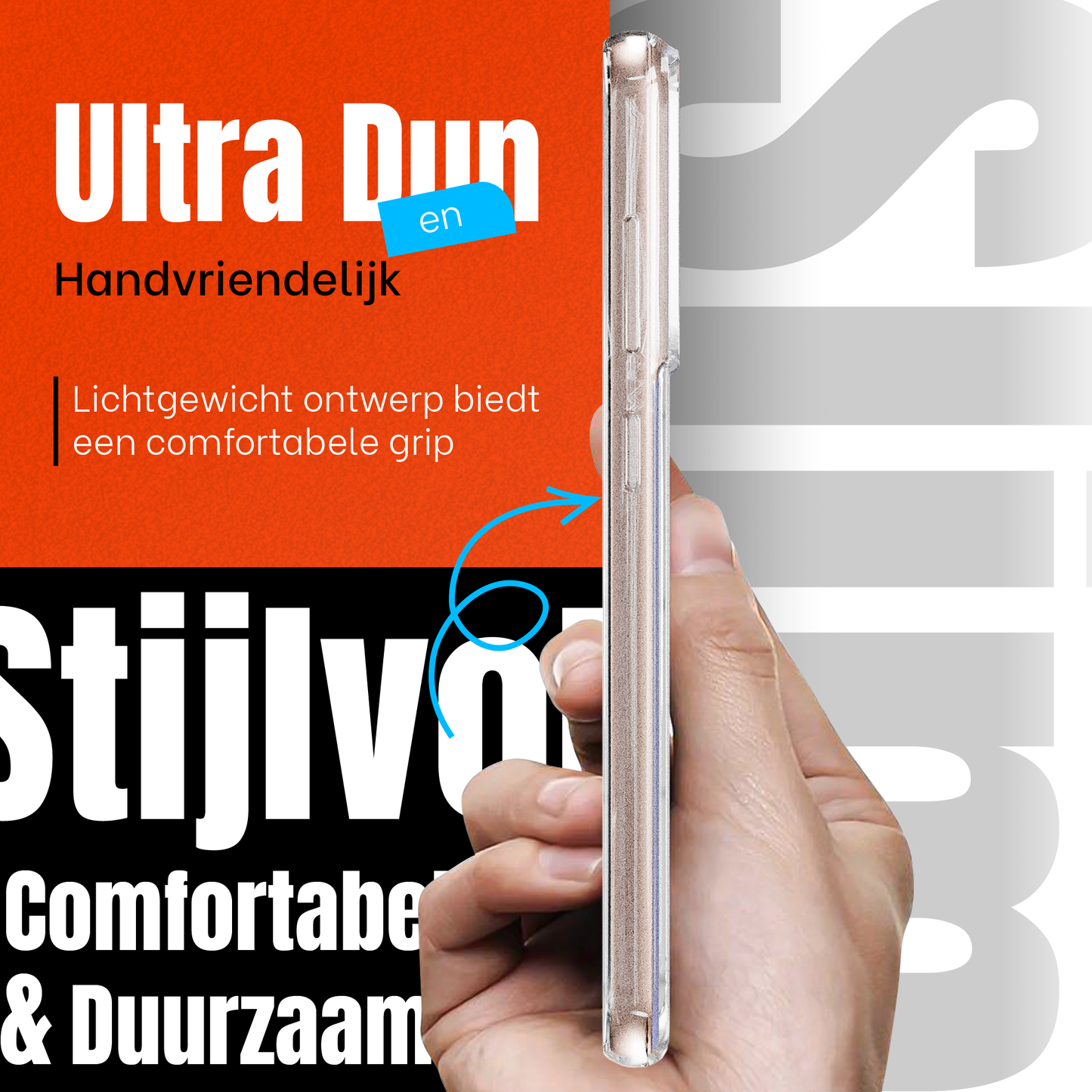 My Case Transparante Hoes voor Samsung Galaxy S21 Plus – Langdurig Helder