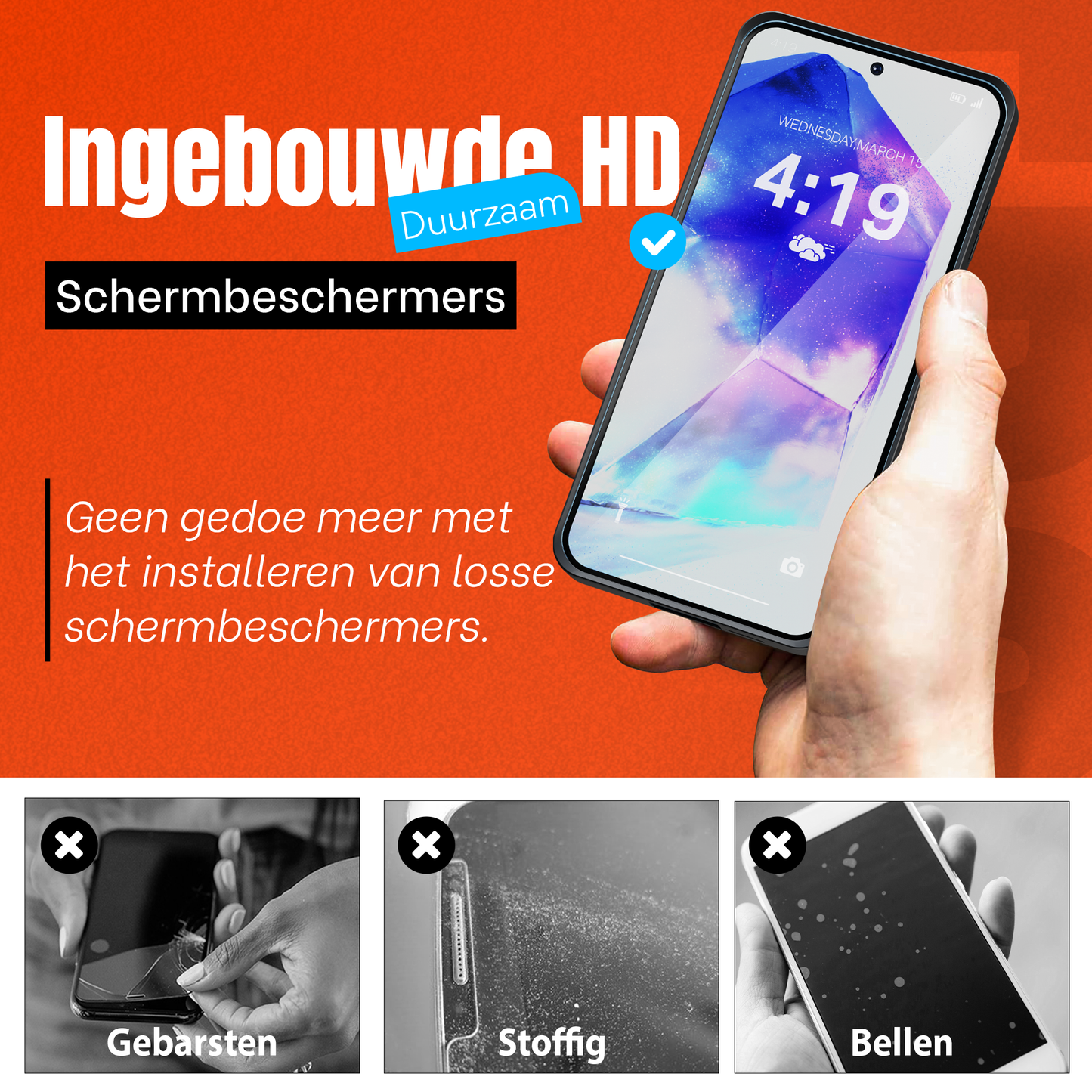 My Case Combo: Zwarte Siliconen Hoes met 2 Screenprotectors voor Samsung Galaxy A35 – Extra Veiligheid