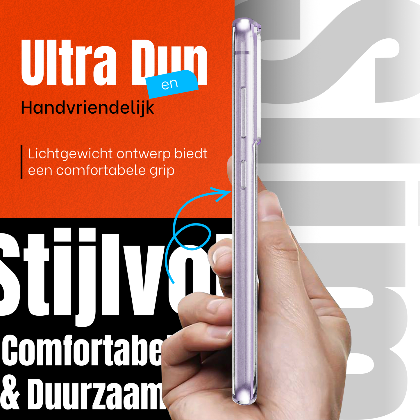 My Case Transparante Hoes voor Samsung Galaxy S21 FE – Langdurig Helder