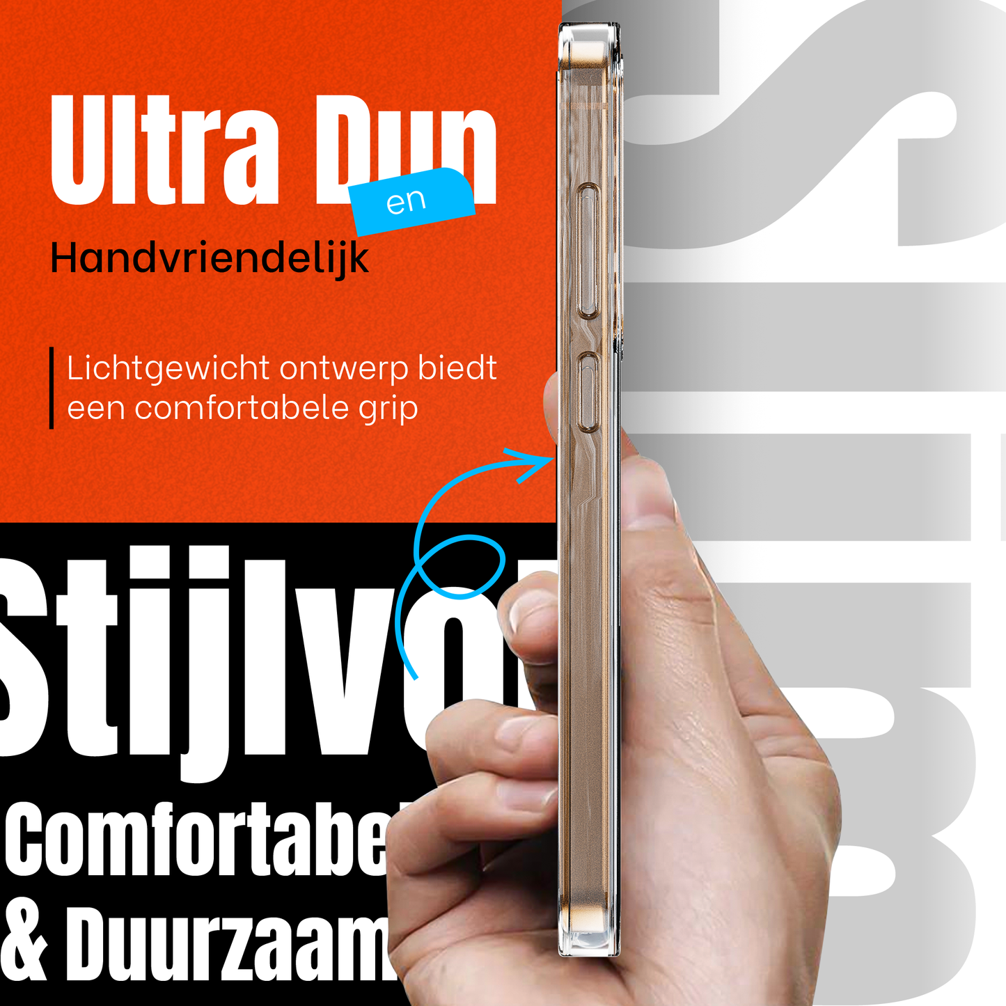 My Case Transparante Hoes voor Samsung Galaxy S24 – Langdurig Helder