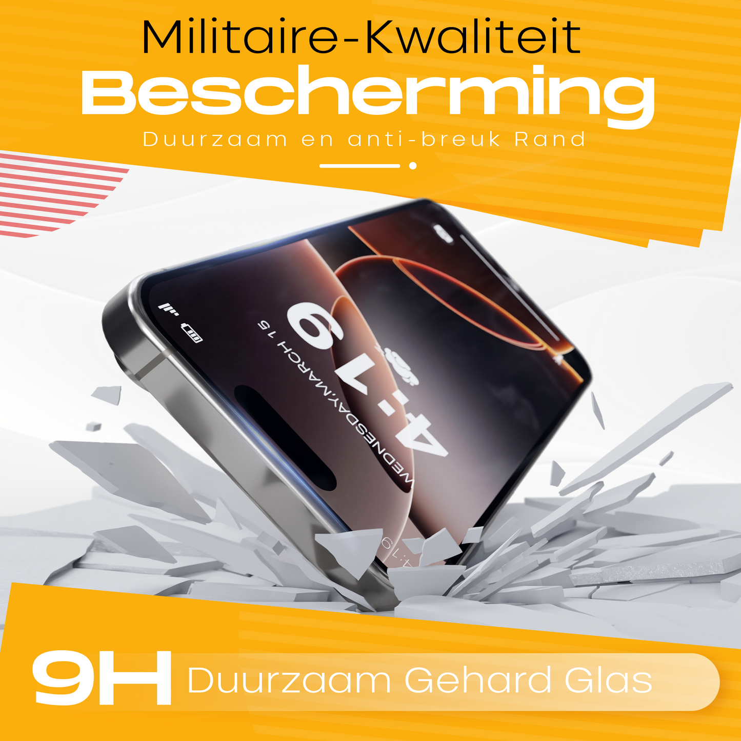 Solutionss4 Screenprotector voor iPhone 16 Pro Max – Case Vriendelijk