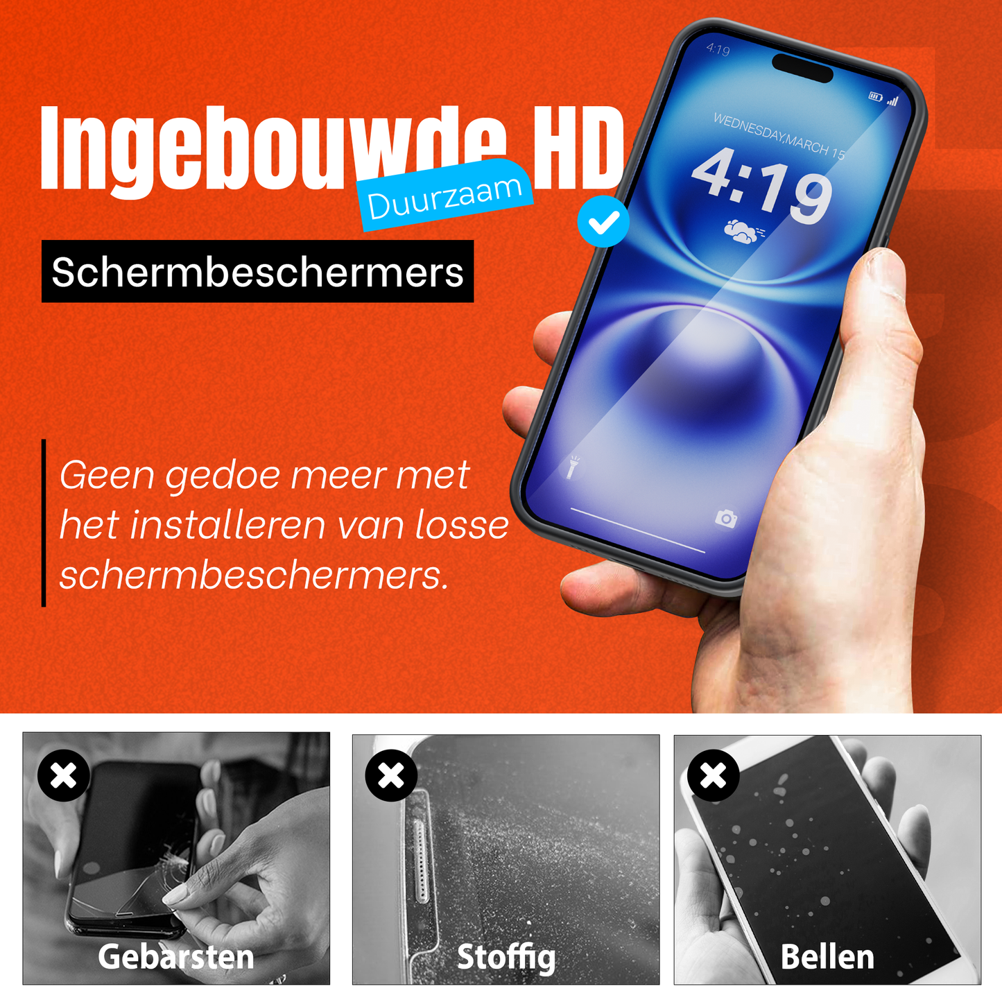 My Case Combo: Zwarte Siliconen Hoes met 2 Screenprotectors voor iPhone 16 – Extra Veiligheid