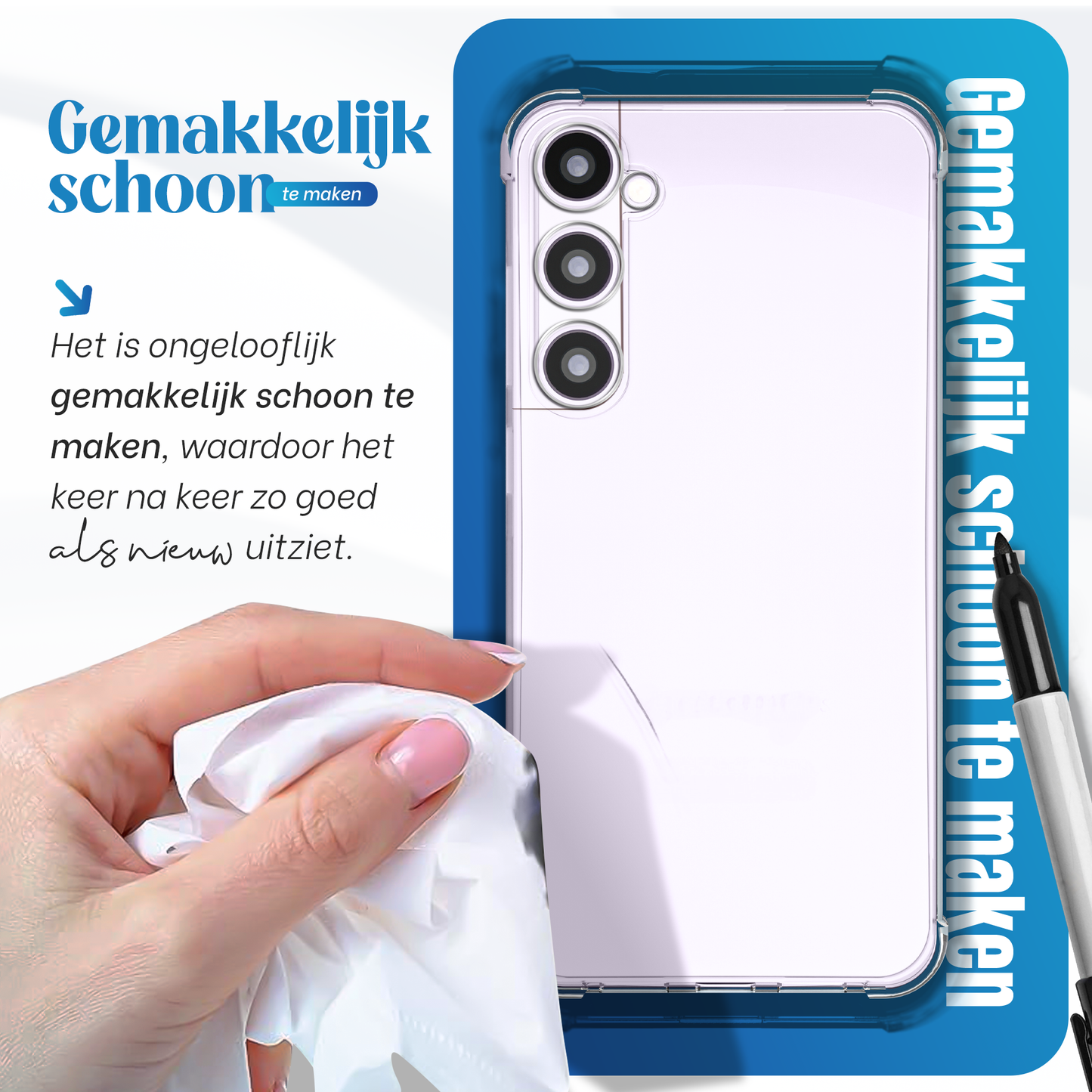 iTech Bumper Hoesje voor Samsung Galaxy S21 FE – Slank, Schokbestendig & Beschermend