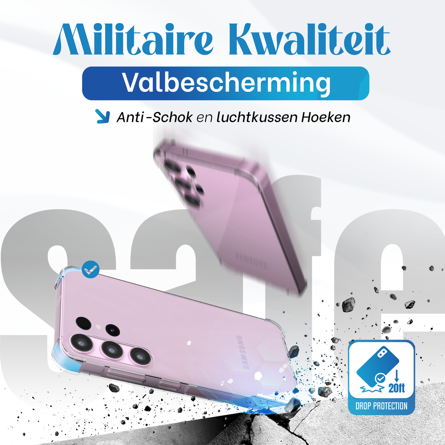 iTech Bumper Hoesje voor Samsung Galaxy S23 Ultra – Slank, Schokbestendig & Beschermend