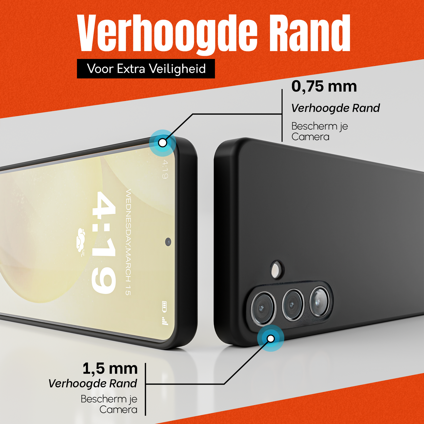 My Case Zwarte Siliconen Hoes voor Samsung Galaxy S24 Plus – Slank Maar Beschermend