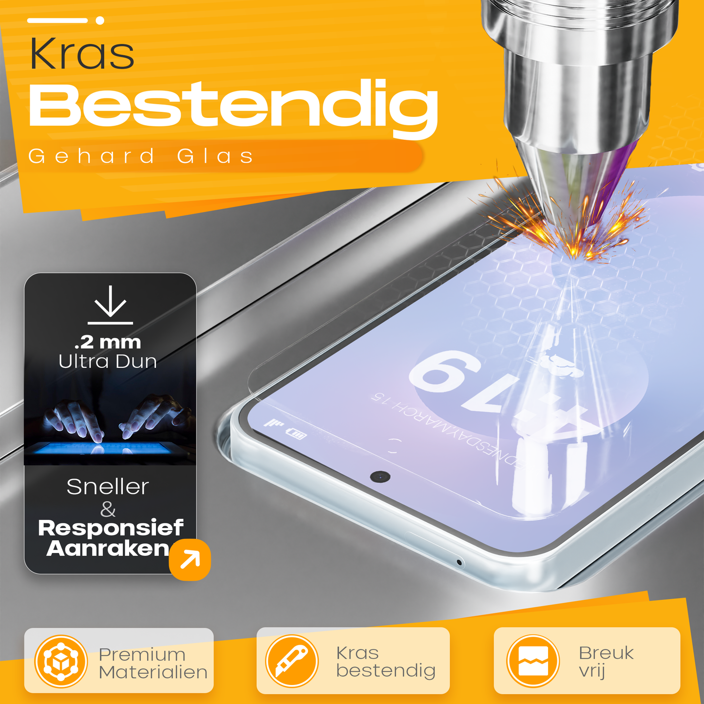 Samsung S25 Edge Screenprotector – 2x Tempered Glass Beschermglas