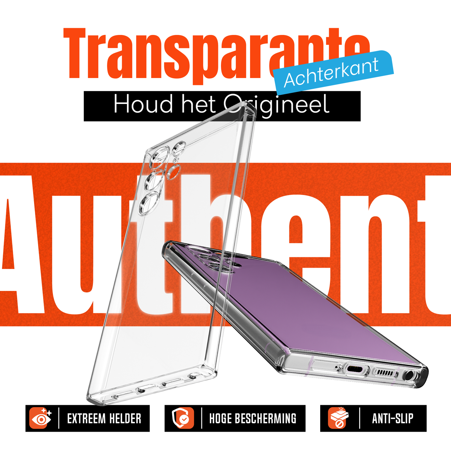 My Case Combo: Transparante Hoes met 2 Screenprotectors voor Samsung Galaxy S23 Ultra – Extra Veiligheid