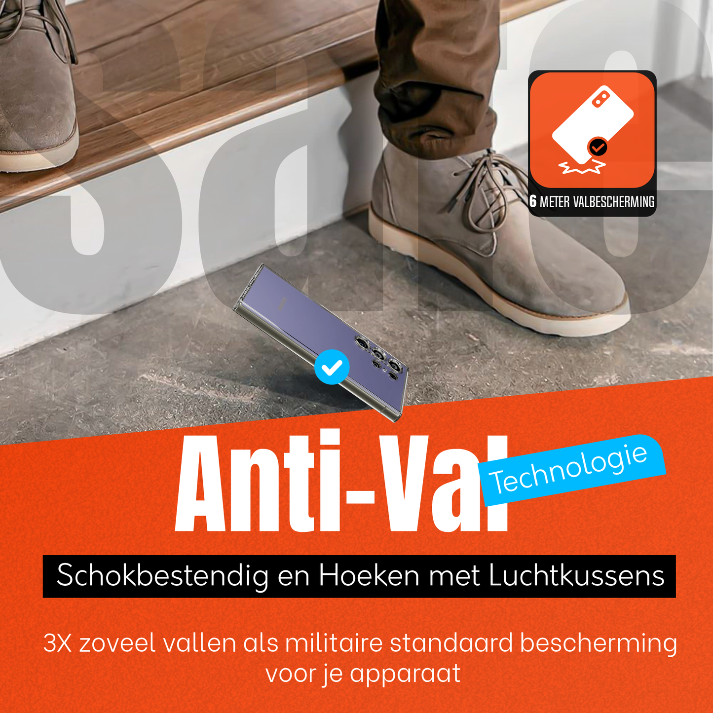 My Case Transparante Hoes voor Samsung Galaxy S24 Ultra – Langdurig Helder