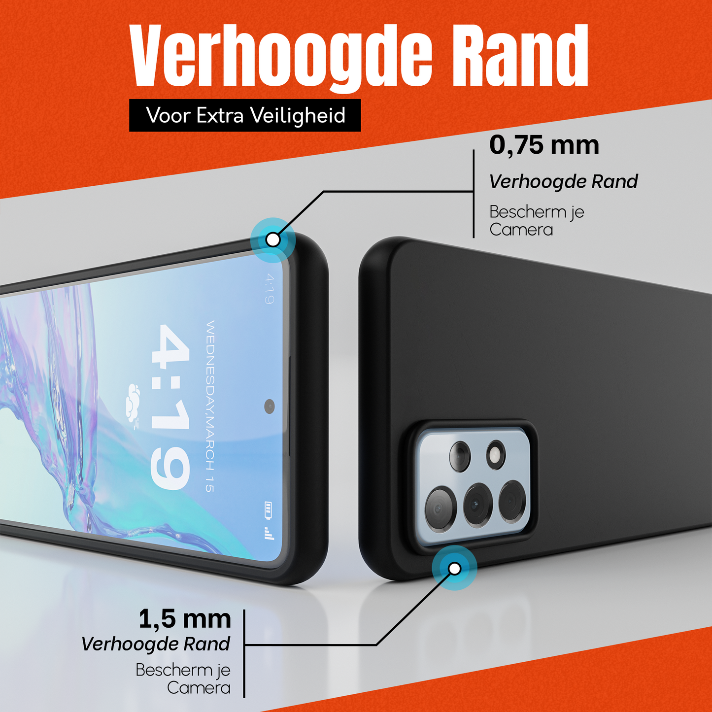 My Case Zwarte Siliconen Hoes voor Samsung Galaxy A53 – Slank Maar Beschermend