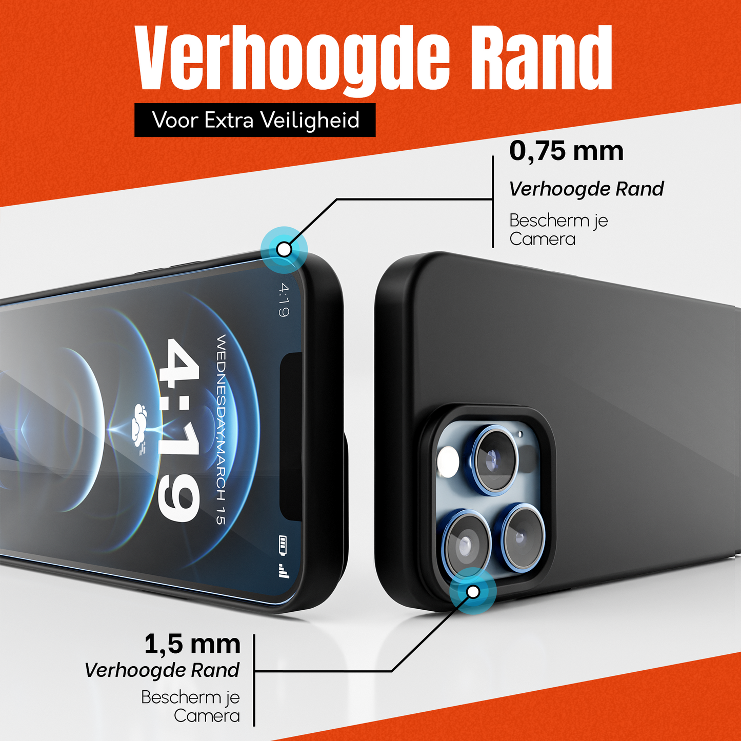 My Case Zwarte Siliconen Hoes voor iPhone 12 Pro Max – Slank Maar Beschermend