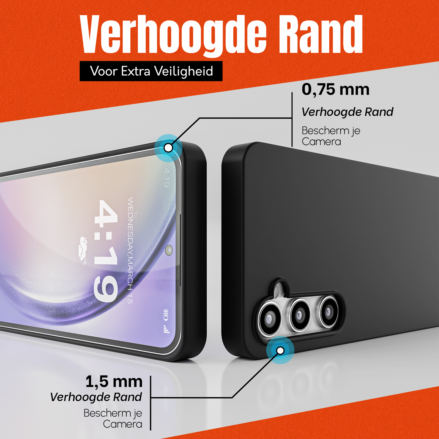 My Case Zwarte Siliconen Hoes voor Samsung Galaxy A55 – Slank Maar Beschermend