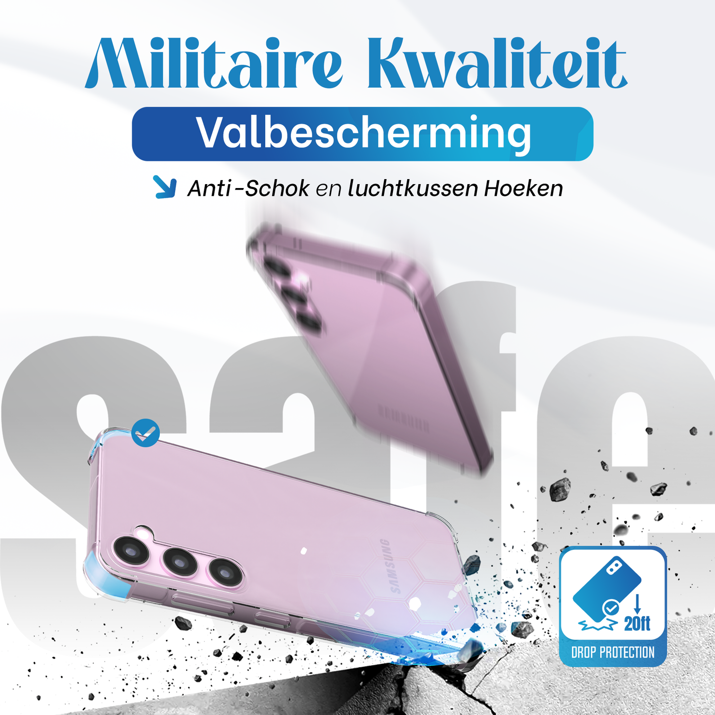 iTech Bumper Hoesje voor Samsung Galaxy S23 Plus – Slank, Schokbestendig & Beschermend