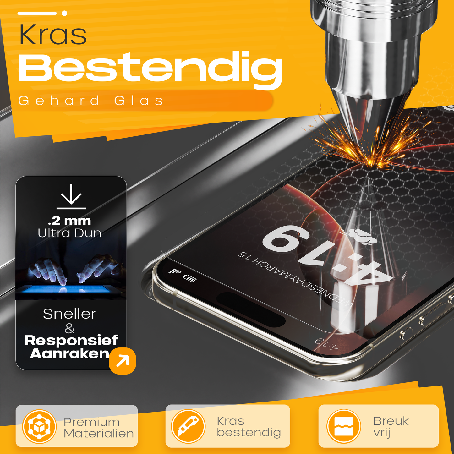 Solutionss4 Screenprotector voor iPhone 16 Pro Max – Case Vriendelijk