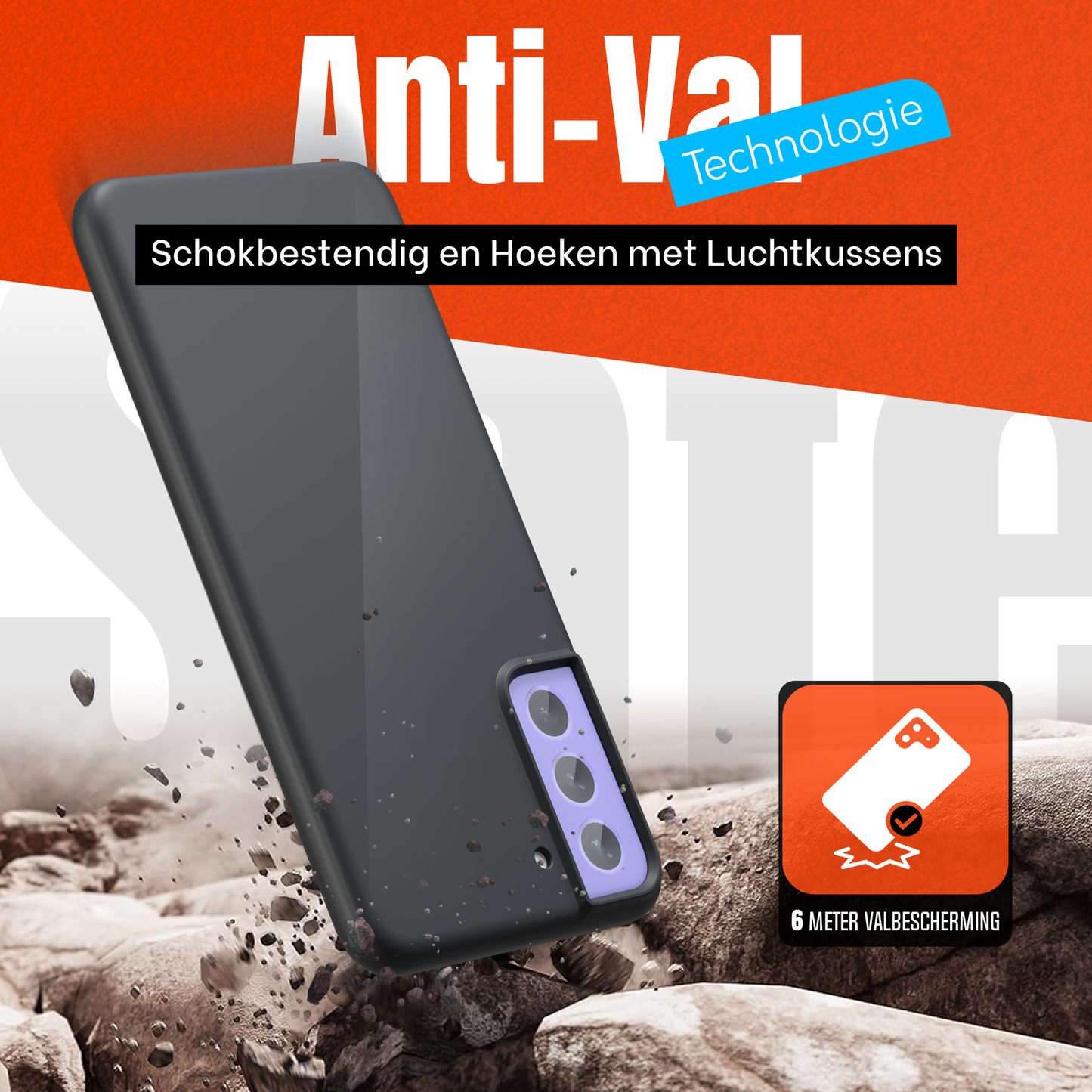 My Case Combo: Zwarte Siliconen Hoes met 2 Screenprotectors voor Samsung Galaxy S21 FE – Extra Veiligheid