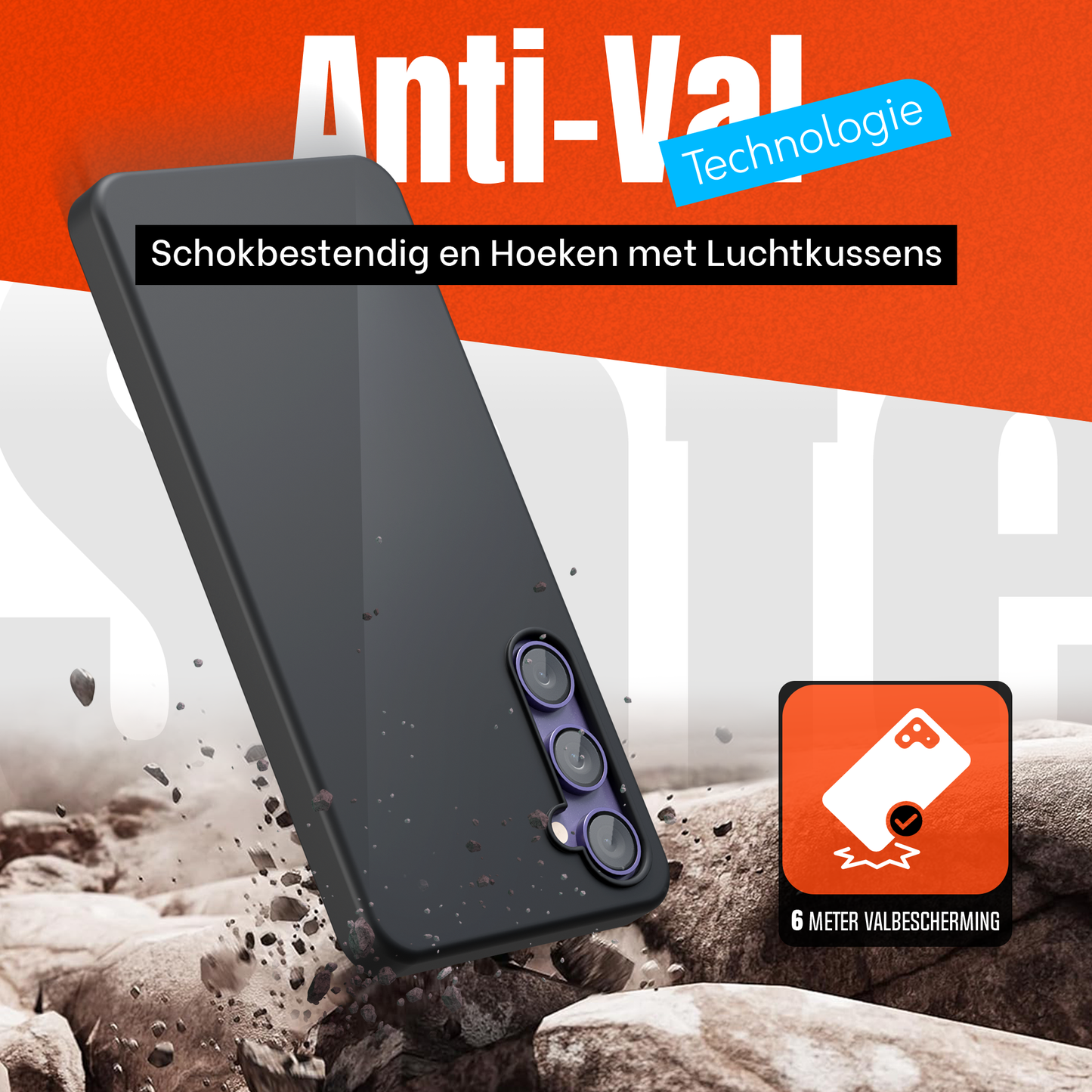 My Case Combo: Zwarte Siliconen Hoes met 2 Screenprotectors voor Samsung Galaxy S23 Plus – Extra Veiligheid