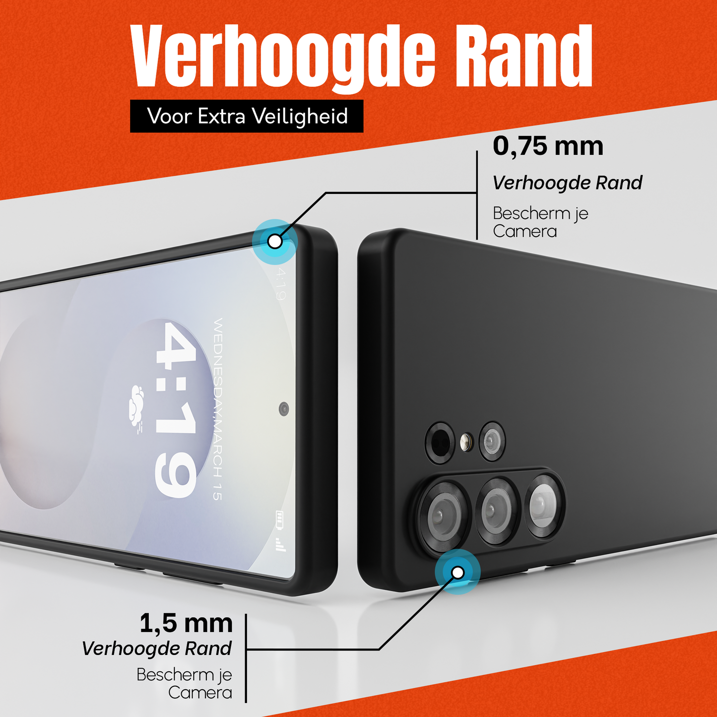 My Case Zwarte Siliconen Hoes voor Samsung Galaxy S25 Ultra  – Slank Maar Beschermend