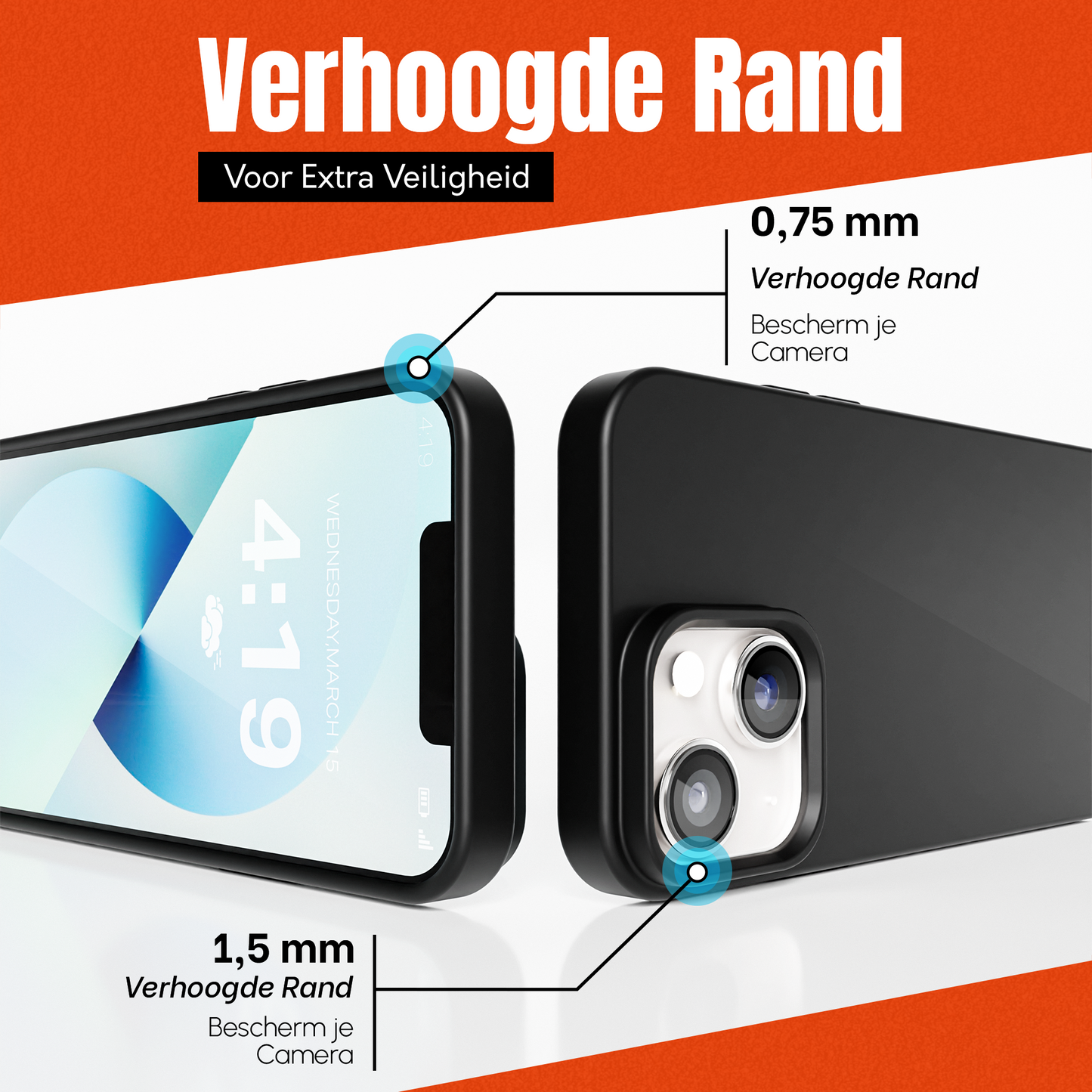 My Case Zwarte Siliconen Hoes voor iPhone 13 Mini – Slank Maar Beschermend