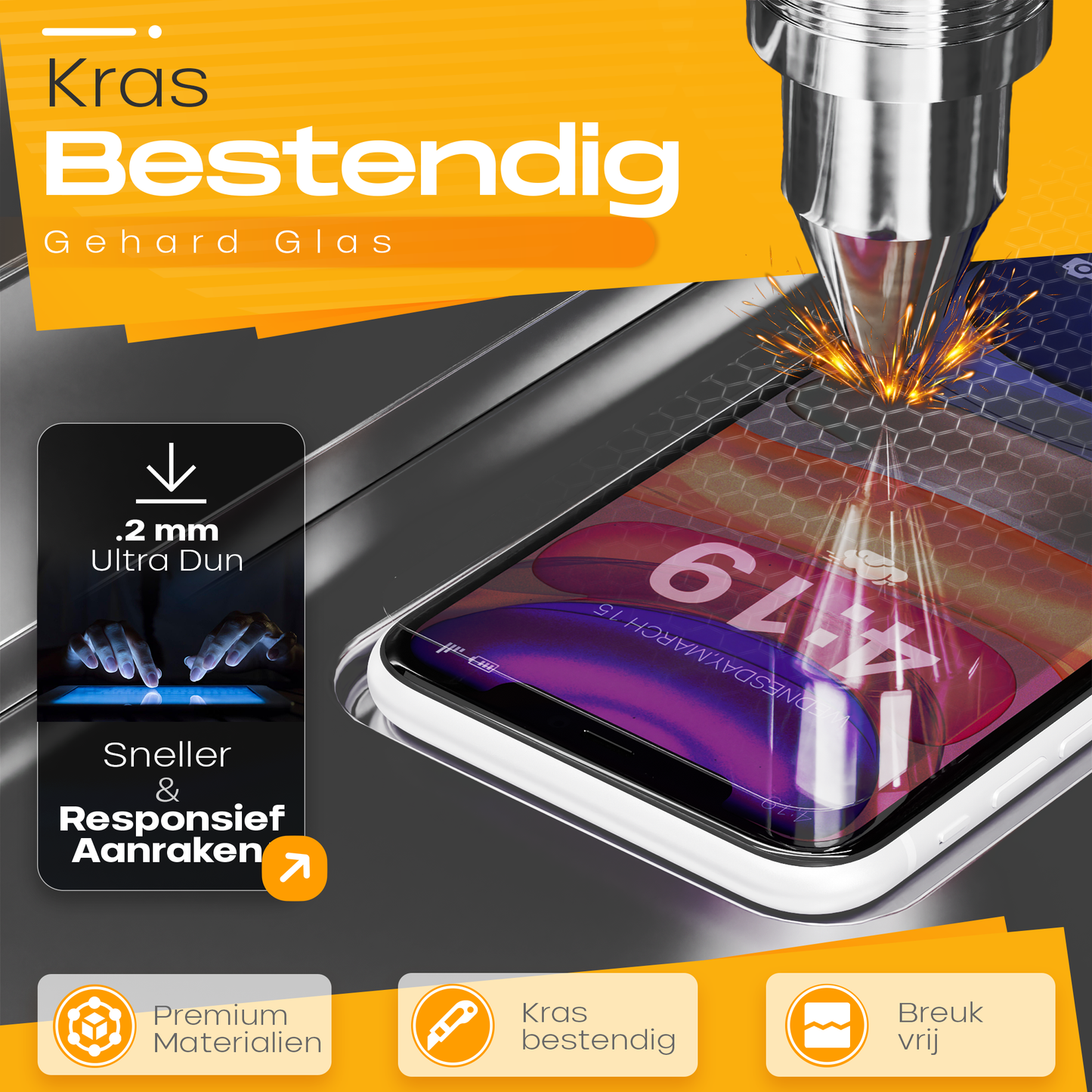 Solutionss4 Screenprotector voor iPhone 11/XR – Case Vriendelijk