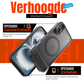 My Case - Hoesje geschikt voor iPhone 16 Plus MagSafe - Zwart - Draadloos Opladen - Standaard - Soepele Metalen Knoppen