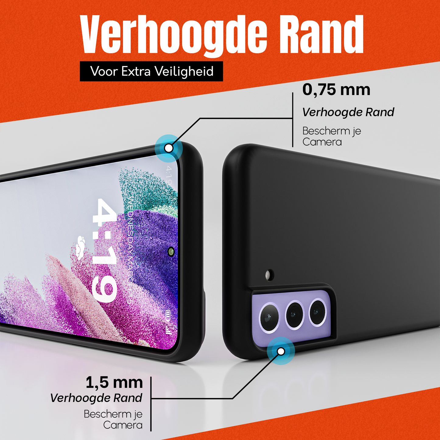 My Case  Zwarte Siliconen Hoes voor Samsung Galaxy S21 FE – Slank Maar Beschermend
