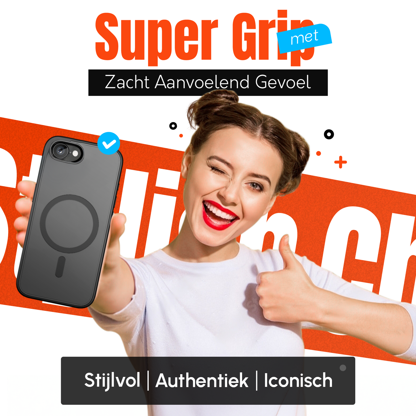 My Case Zwart MagSafe Hoesje voor iPhone 16E – Slank & Sterk Telefoonhoesje